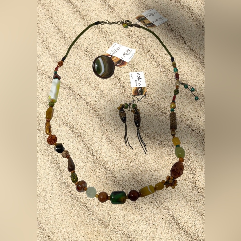NATURE bijoux Long Necklace, Earring & Ring Set (3 Pieces Set) - Picture 6 of 8